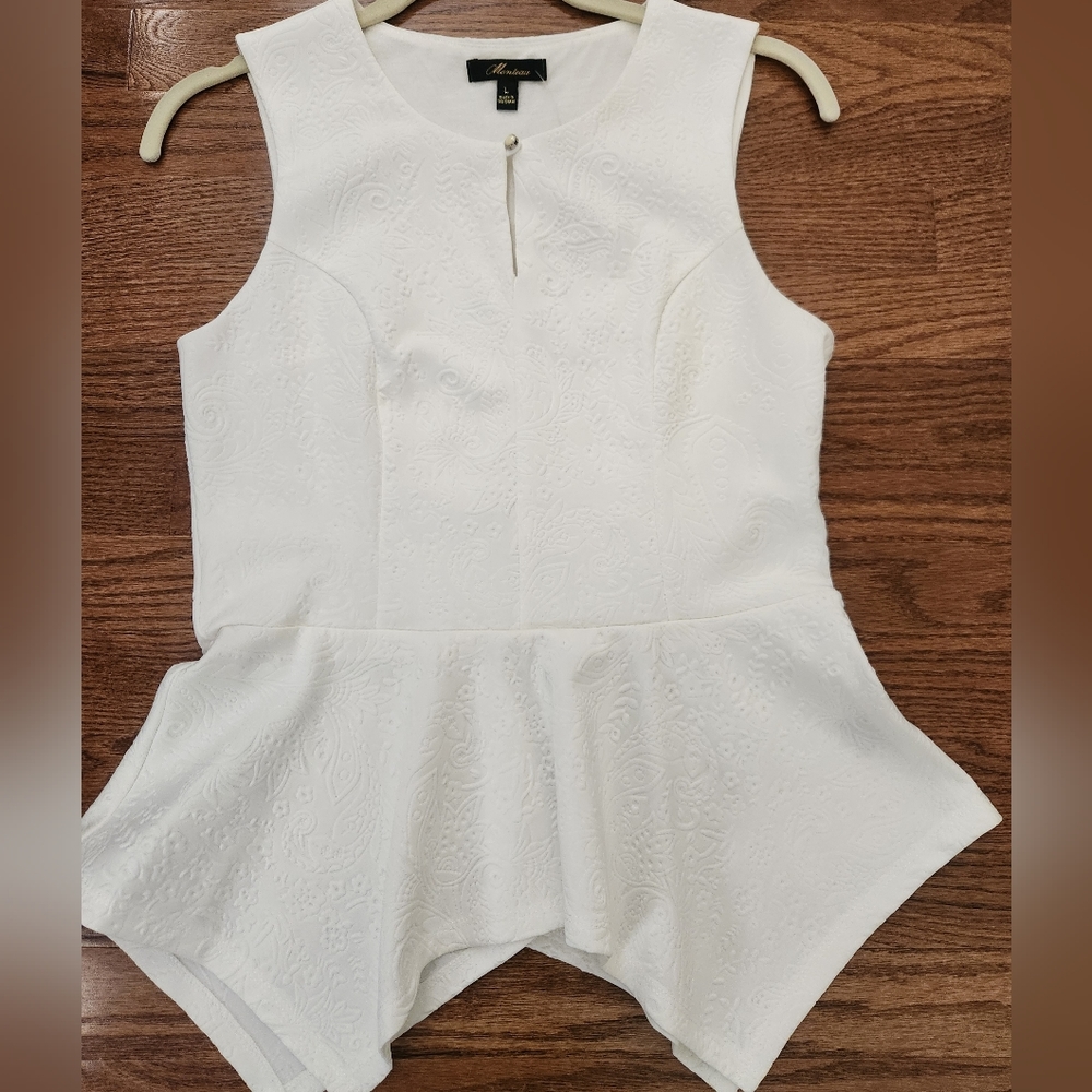 New Women's Peplum, sleeveless top, L